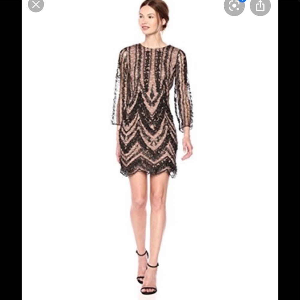 Dress the population jenny long sleeve dress